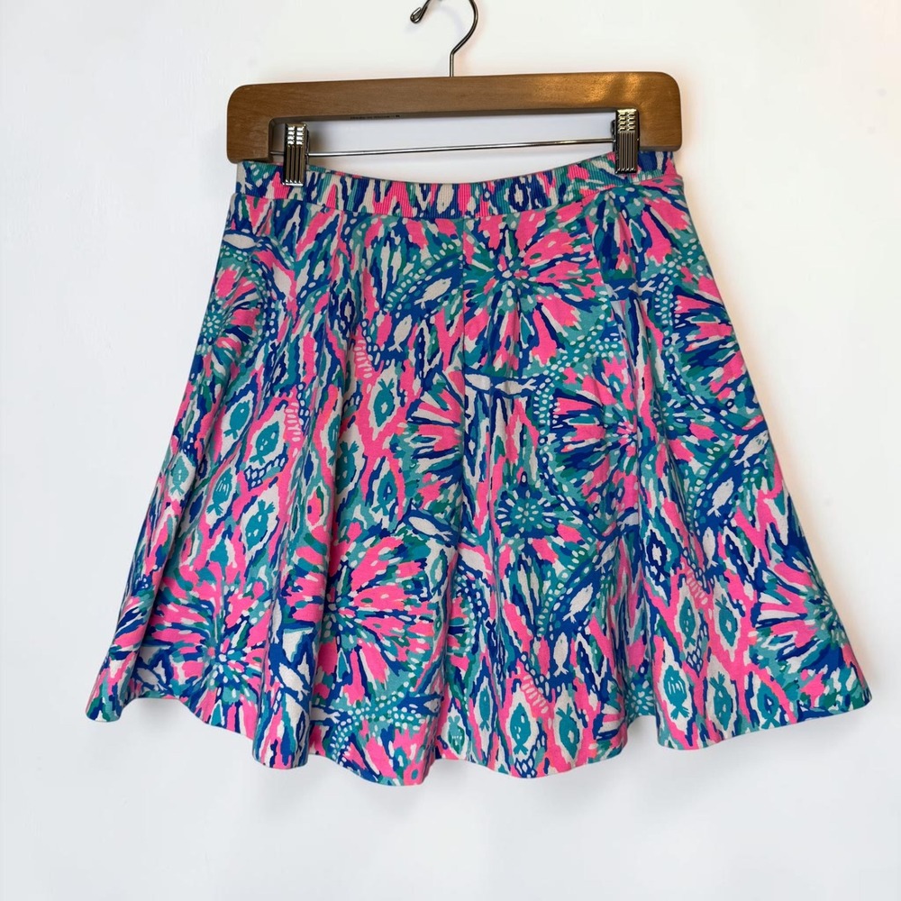 Lilly Pulitzer Carlita Skort Shake It Up Tiki Pink Skirt Preppy Resort Wear sz M